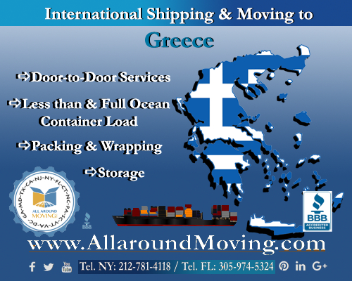 International Shipping & Moving to Greece www.AllaroundMoving.com
