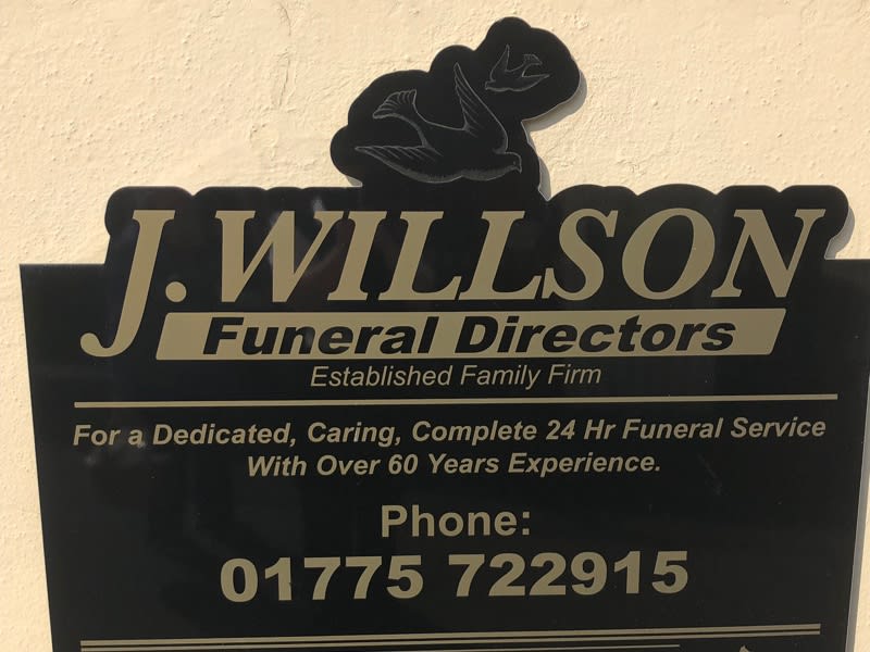J Willson Funeral Directors Spalding 01775 722915