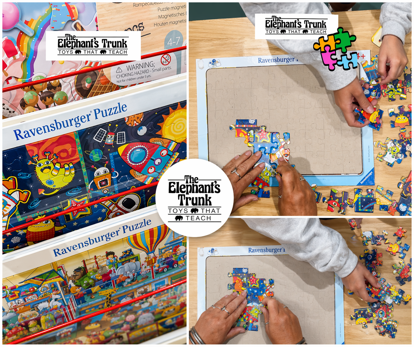 Nothing beats a good puzzle, & Ravensburger puzzles are a customer favorite around here. Ravensburger brings quality construction & inviting artwork to your puzzle play. Stop by to explore our collection!