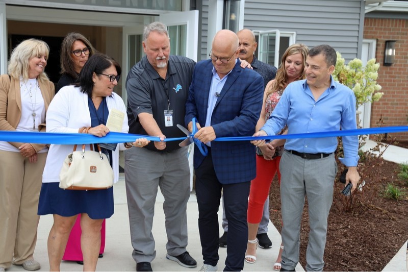 Community and leadership gather at the Brookwood Estates of Taylor Grand Opening. Our 13-acre gated campus officially opened its doors to a new chapter of active senior living in Downriver Detroit.