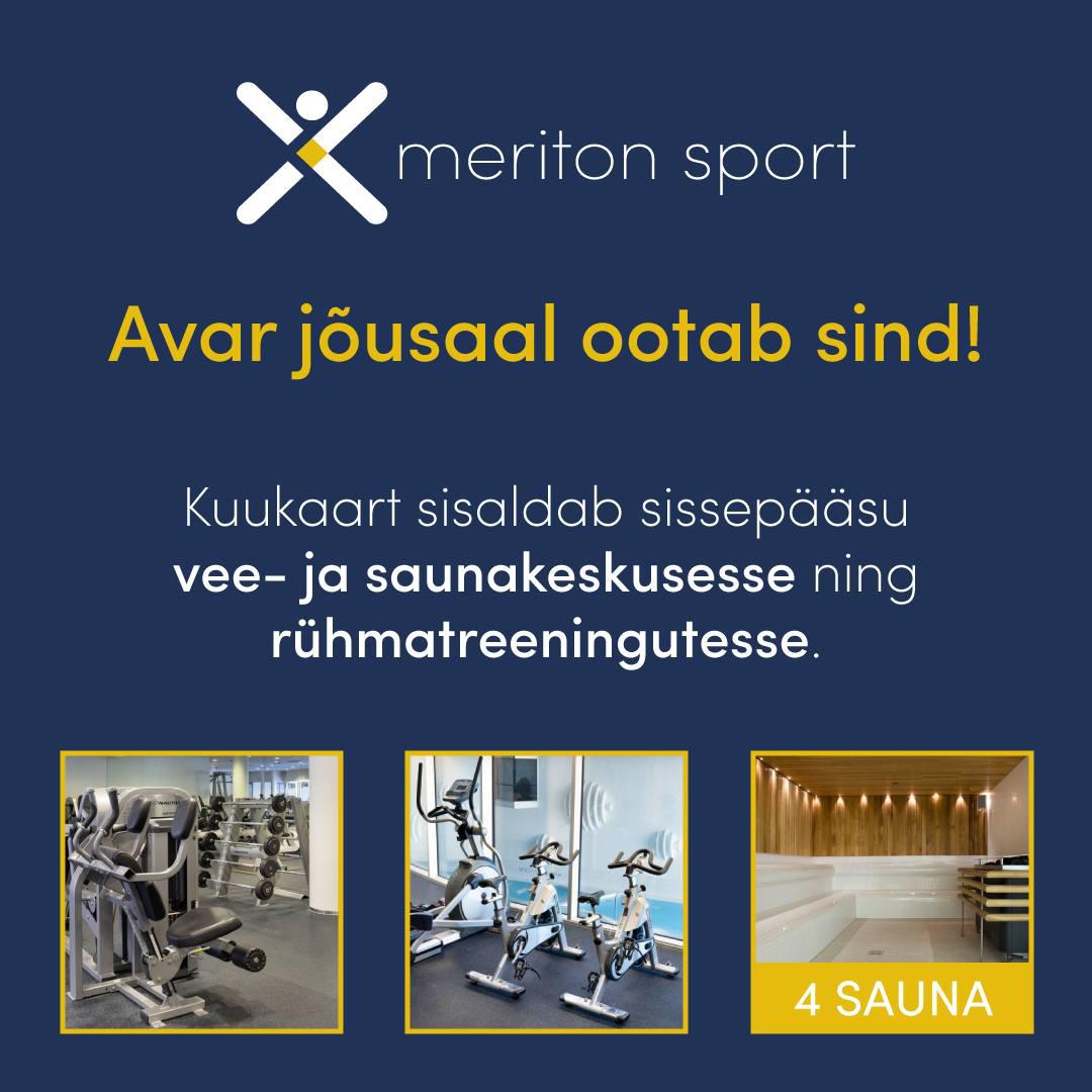 Leia endale sobiv treening ja alusta kohe! Meriton Sport Spa ja Saunakeskus Tallinn 628 8220