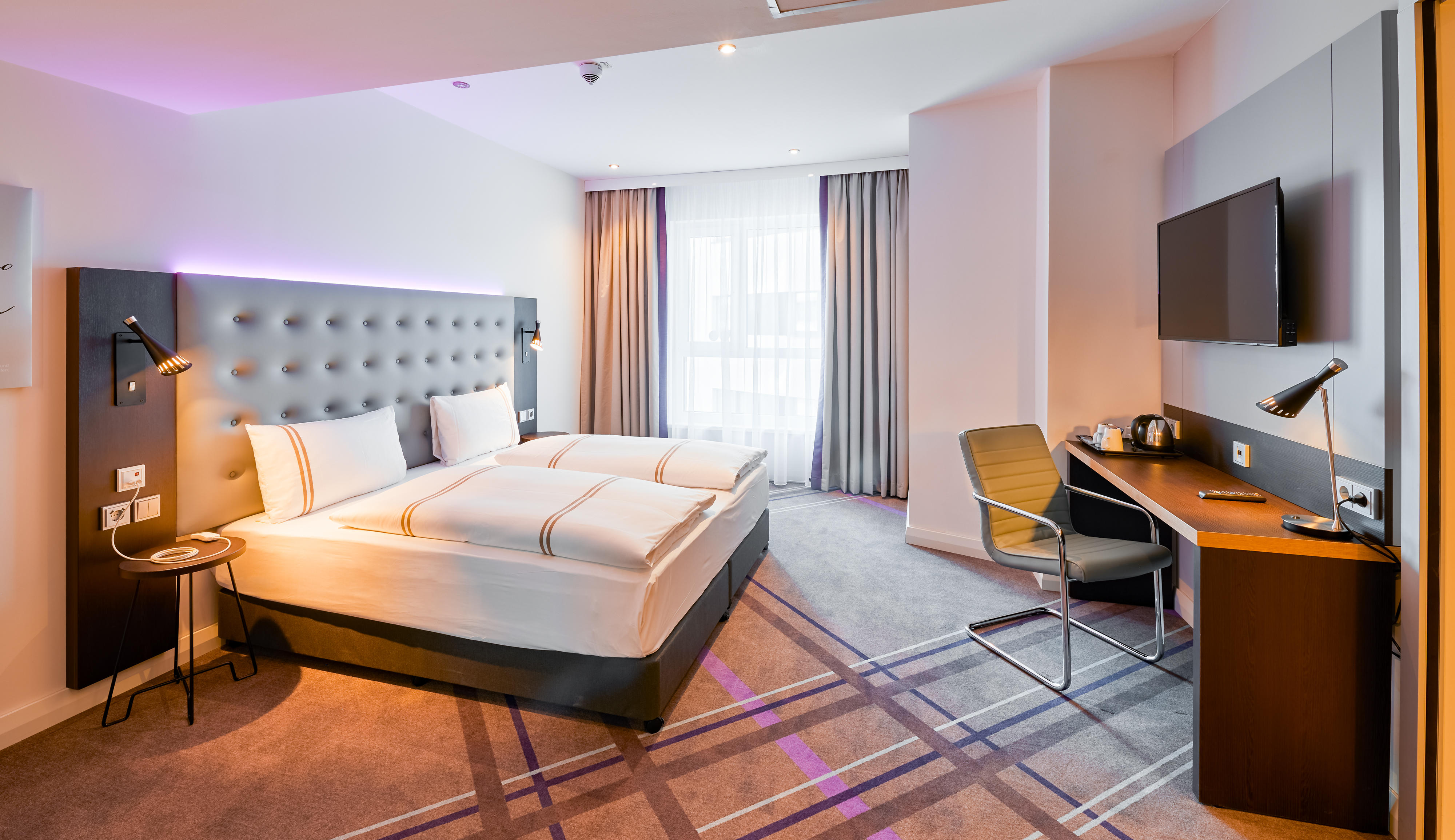 Premier Inn Saarbrucken City Congresshalle hotel accessible room with lowered bed