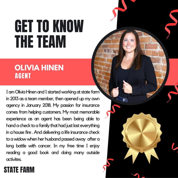 Images Olivia Hinen - State Farm Insurance Agent