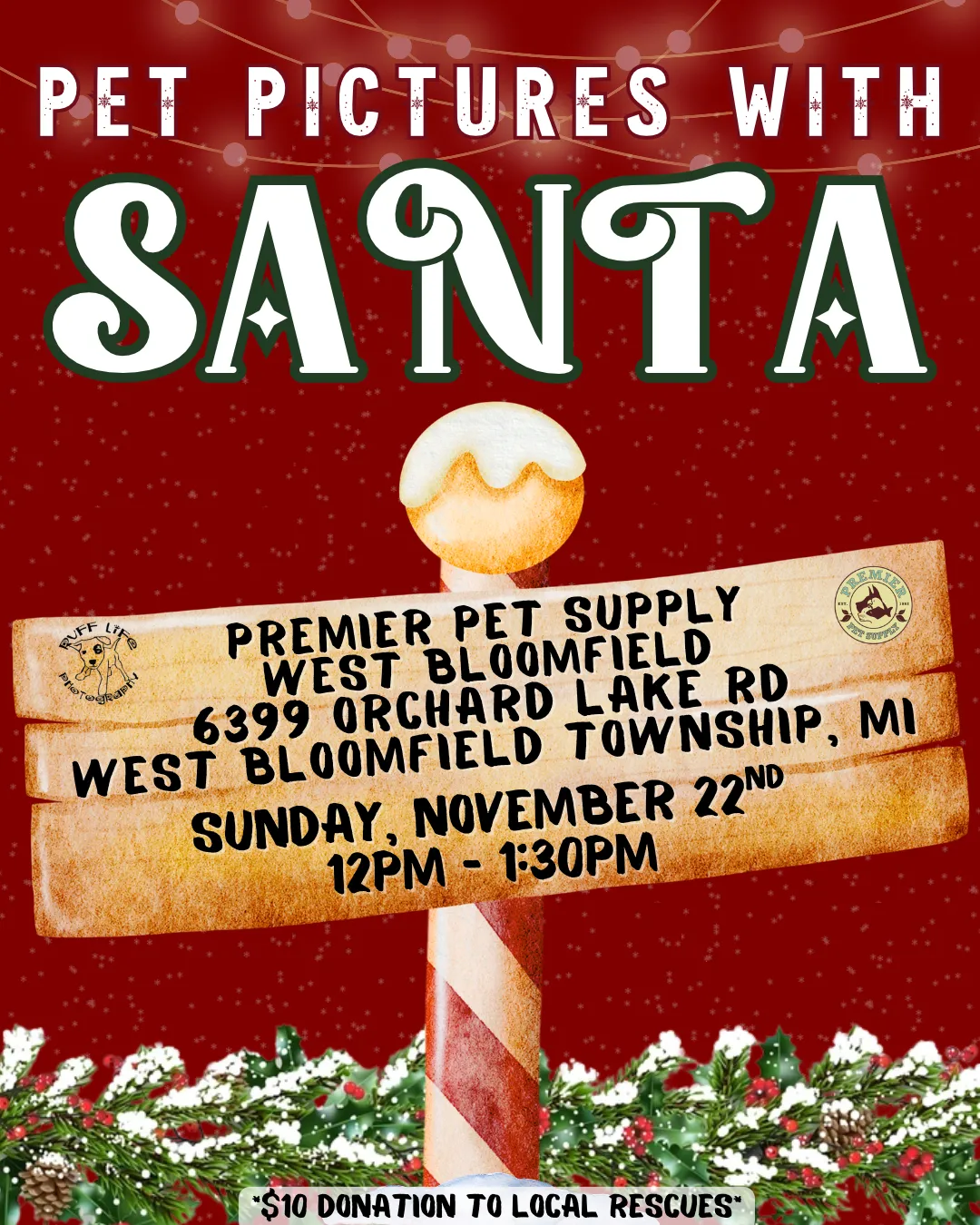 Image of Local Pet Event Santa Pet Photos W/ Ruff Life Photography! | W. Bloomfield Nearby