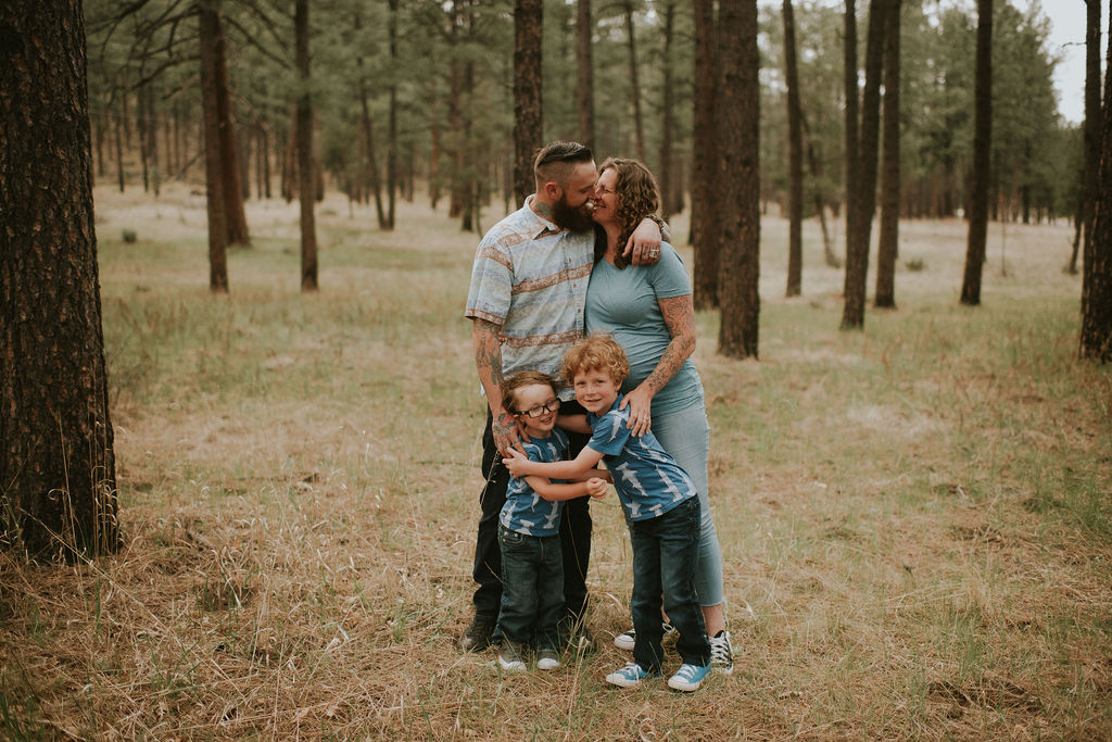 Loving family celebrating a pregnancy, welcoming new family member