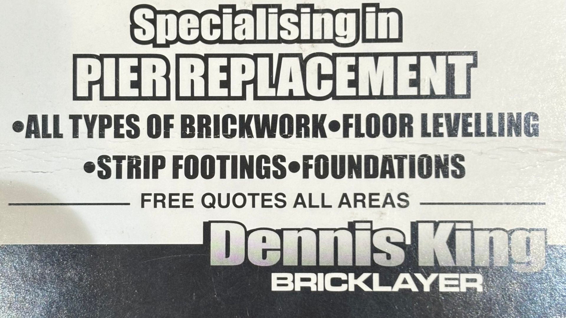 Images Dennis King Bricklayer