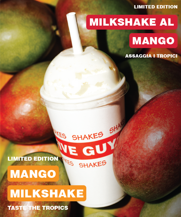 Il Milkshake al mango di Five Guys è ora disponibile!