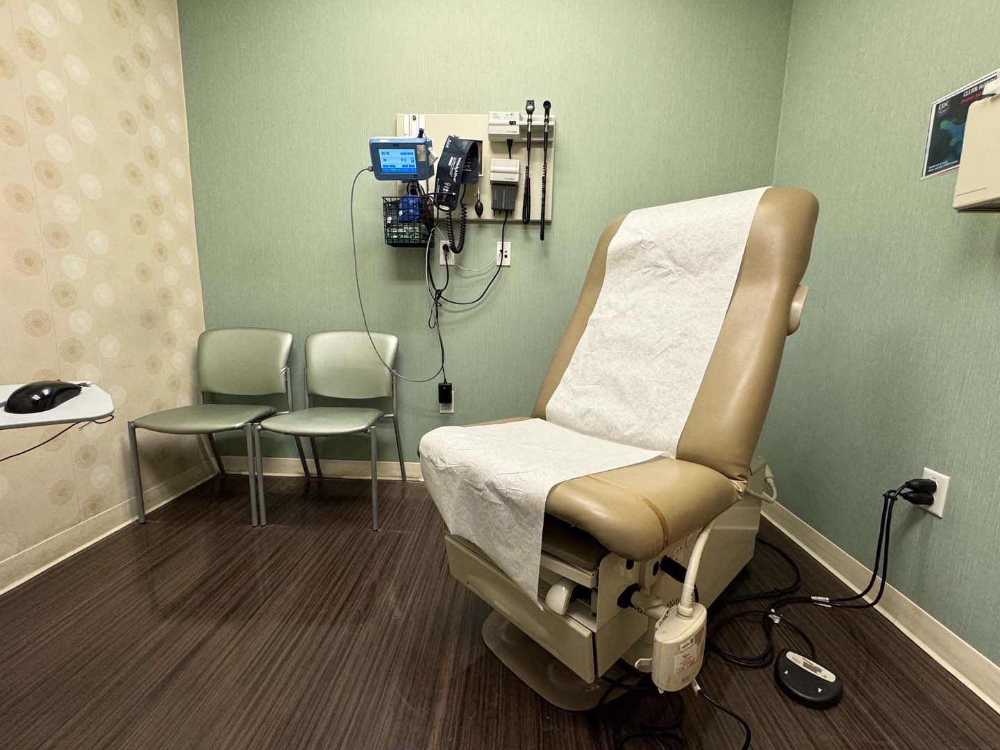 Exam room at HealthNet Barrington Health & Dental Center