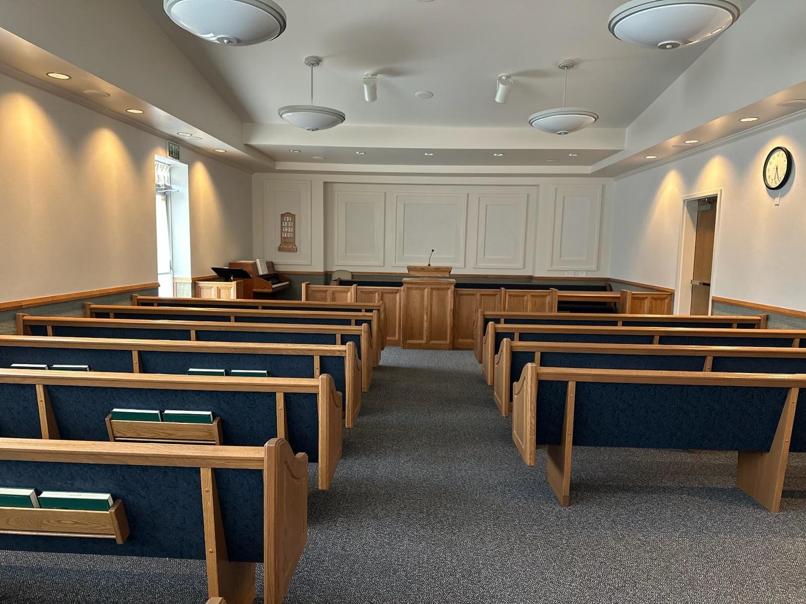 Inside of chapel The Church of Jesus Christ of Latter-day Saints Madison (605)910-2069