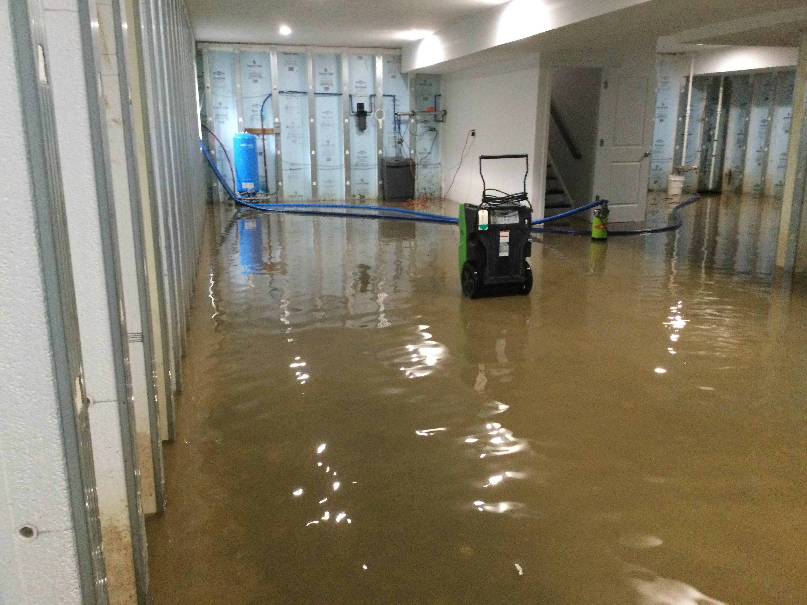 SERVPRO of Langhorne/Bensalem responded to this basement flooding and began our water restoration process.