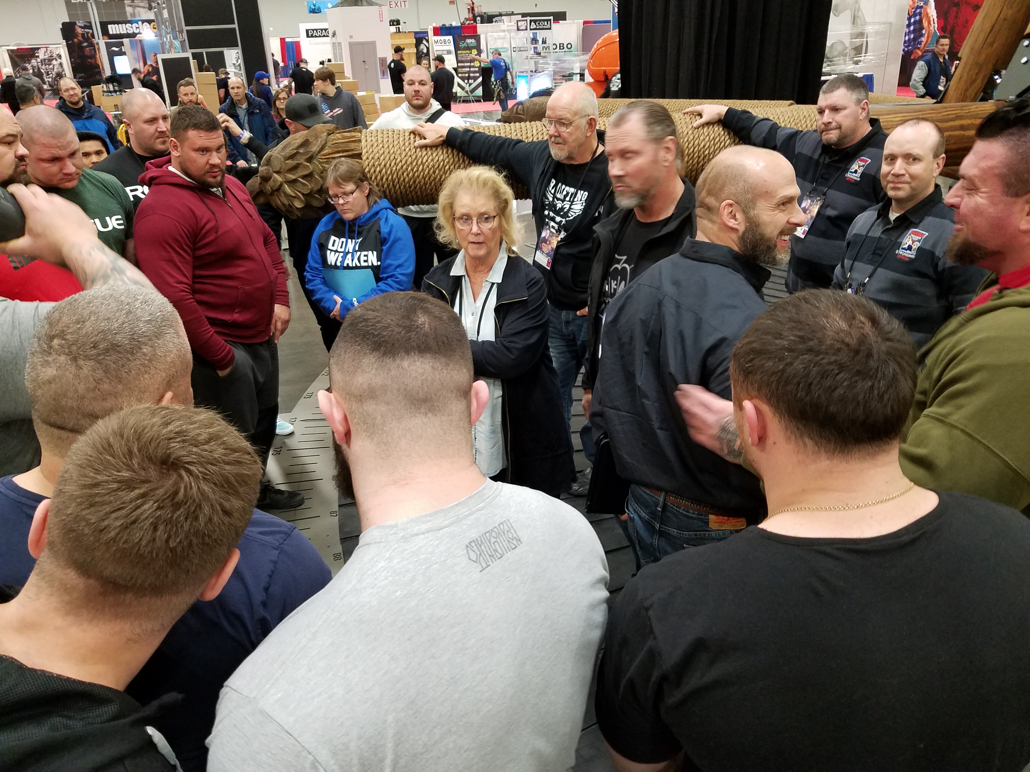 Dr. Jan Todd (center of picture) and her husband Dr. Terry Todd have been instrumental in the development of the Arnold Strongman Pro-Series.