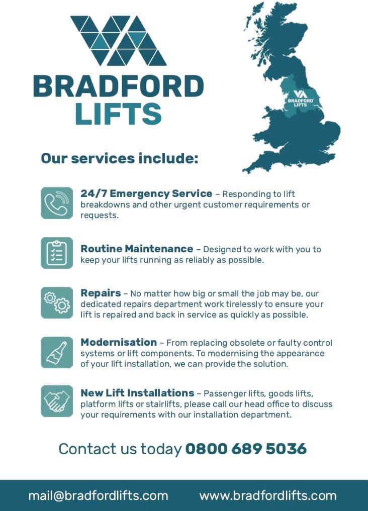 Bradford Lifts Ltd Shipley 08006 895036