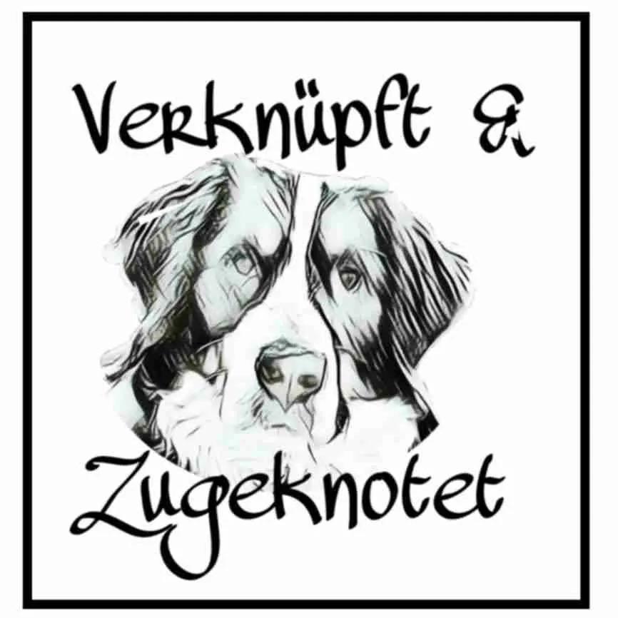 Logo Logo von Verknüpft und Zuegknotet. Paracord Onlineshop. Kunstvoll geknüpft Hundehalsbänder