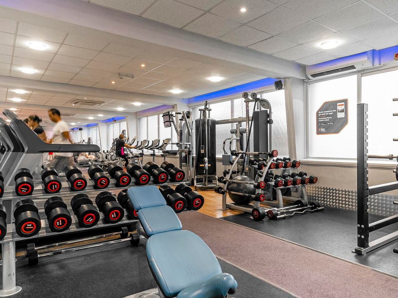 Gym equipment at Aldershot Pools & Fitness Centre