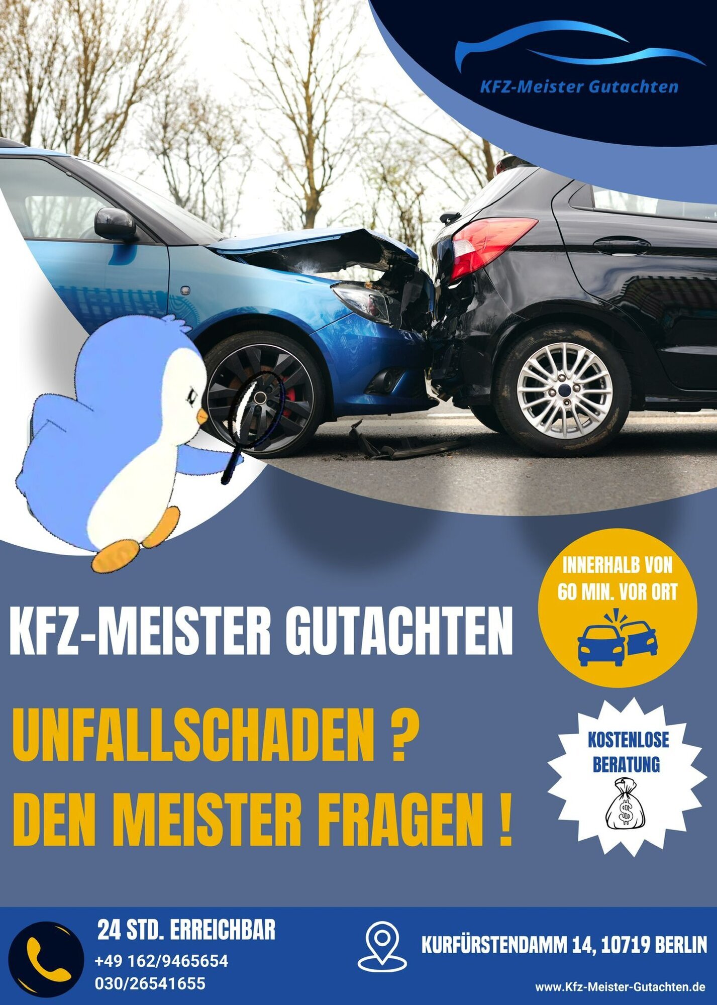 Kfz Meister Gutachten  Unfall Gutachten Berlin, Pestalozzistraße 95 in Berlin
