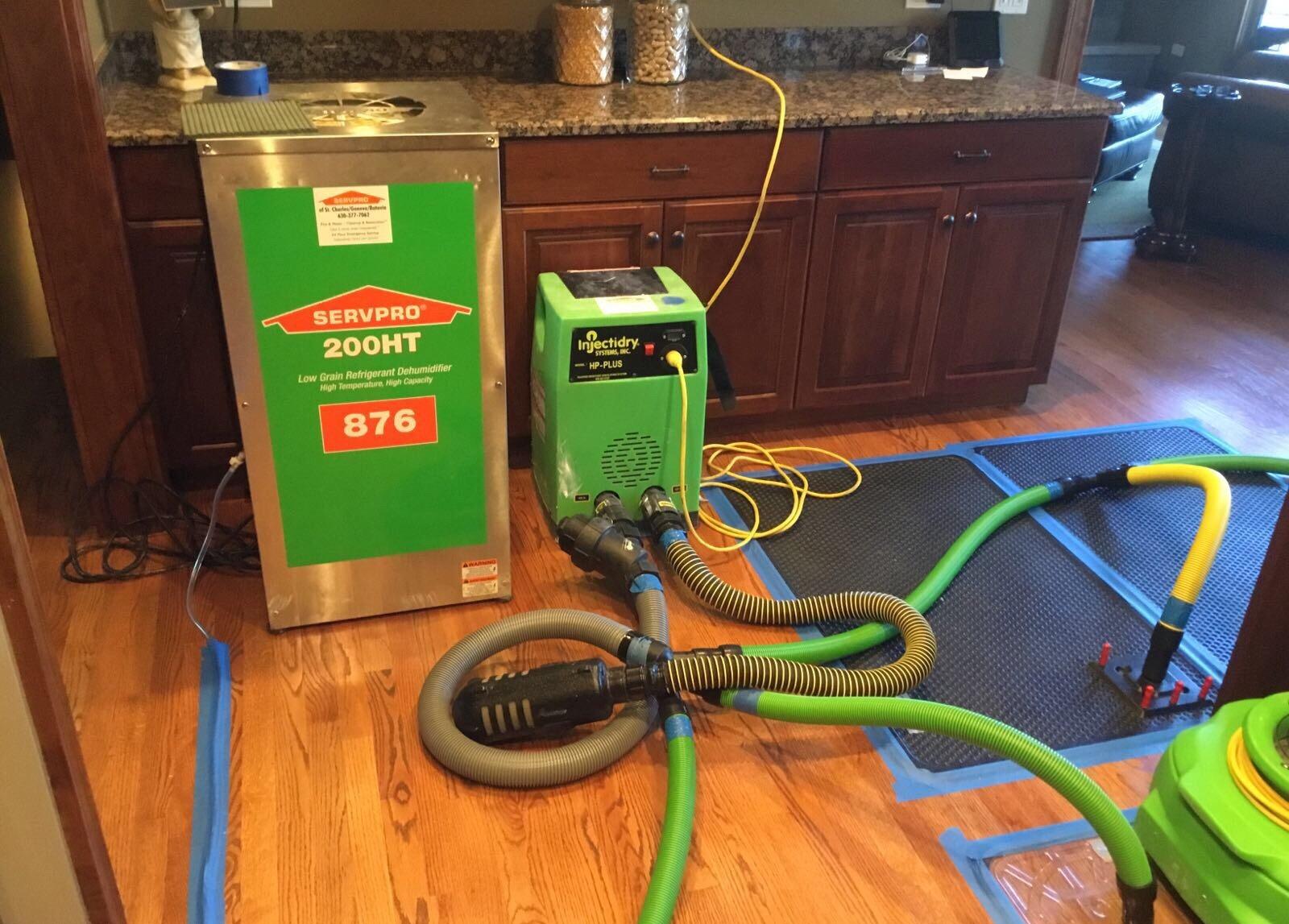 The floor mat system is in place to save the hardwood floors from water damage.