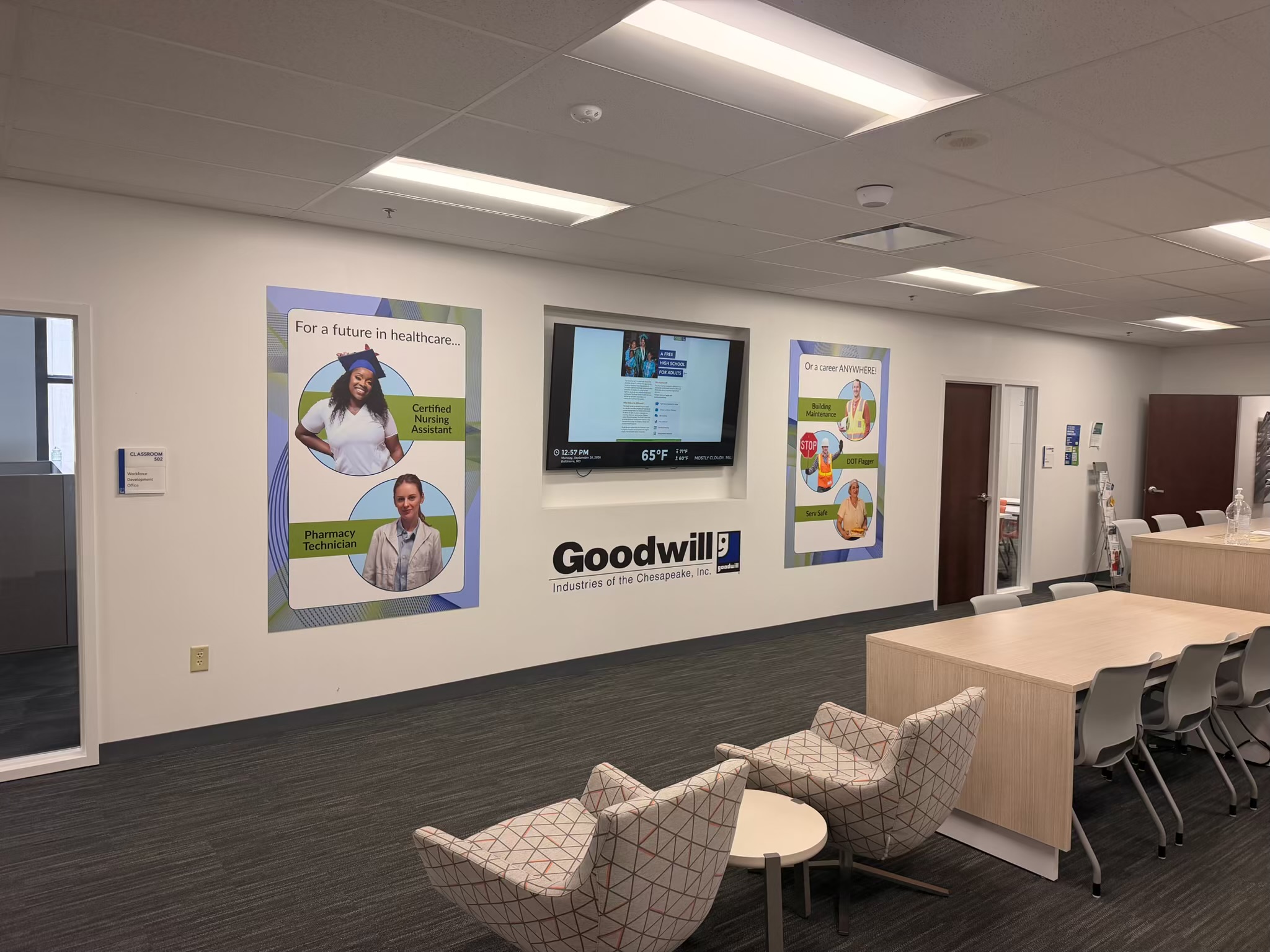 Goodwill's Workforce Development Lobby Space