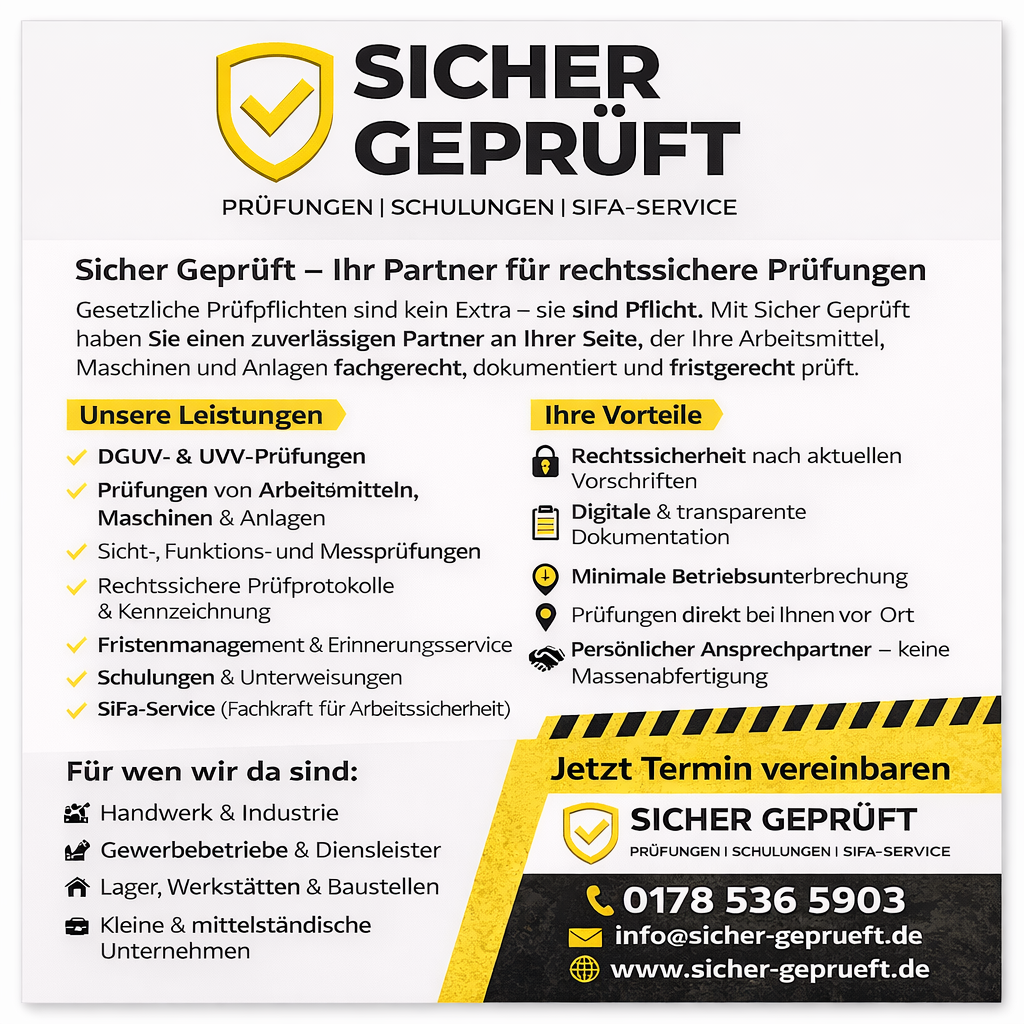 Sicher Geprüft, Lösorter Straße 52 in Duisburg