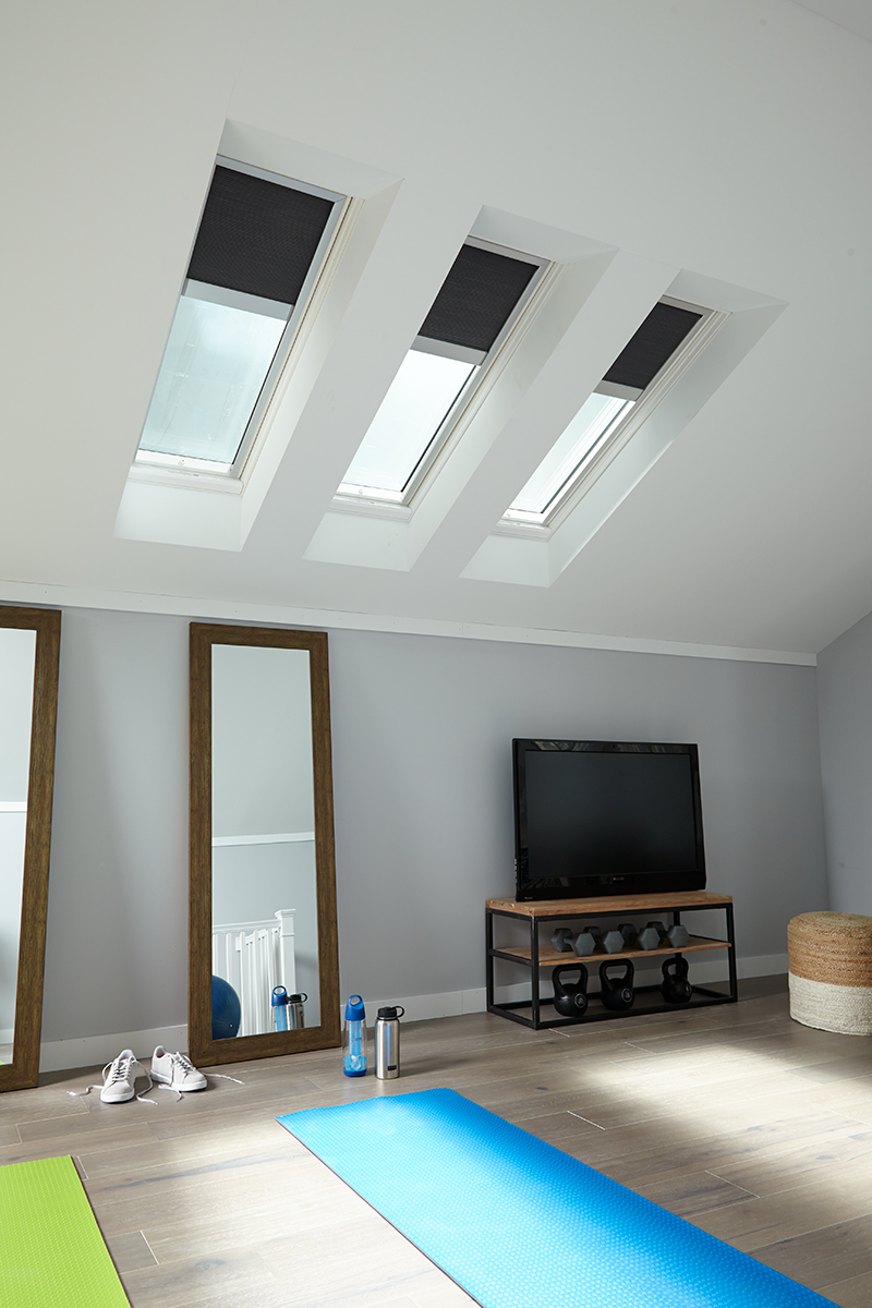 Bonus Room Conversion using VELUX Skylights. Contact Grace Roofing LLC to learn more.