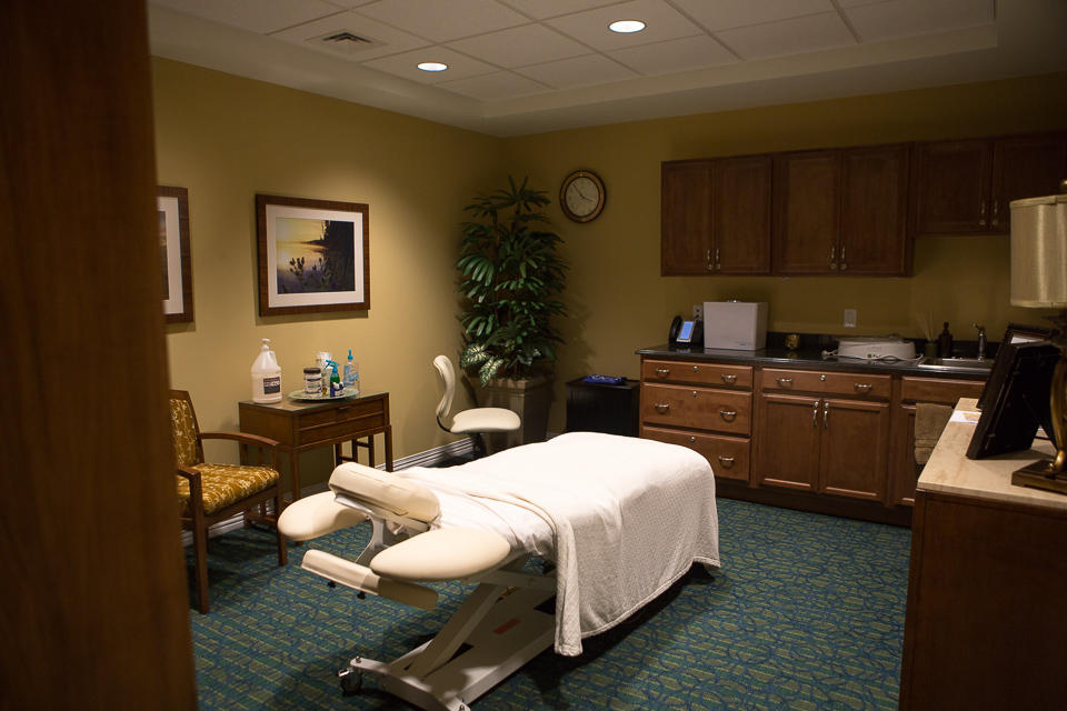 The Village at Orchard Ridge, senior living retirement community in Winchester, Virginia. Engage Center massage studio.