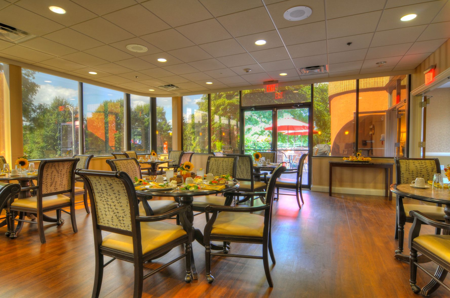 Morningside of Belmont boasts a spacious dining area for our seniors!