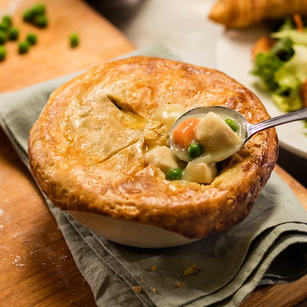 Homemade Chicken Pot Pie: Scratch-made cream sauce, vegetables, chicken, light flaky crust. Served w Cheddar's Scratch Kitchen Lexington (859)272-0891