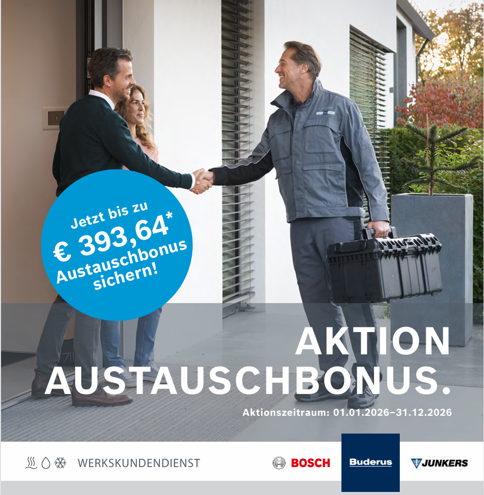 Bild zu Hatten Sie in den letzten zwölf Monaten Besuch von unserem Werkskundendienst?  Und wurde dabei festgestellt, dass sich der Austausch Ihres Wärmeerzeugers lohnt? 