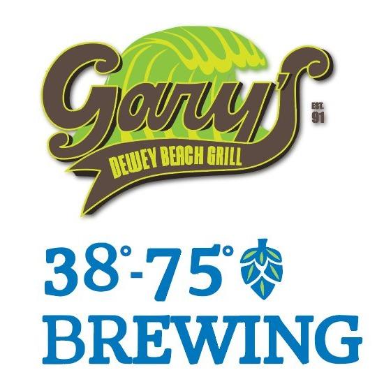 Gary's Dewey Beach Grill / 38° -75° Brewing Logo