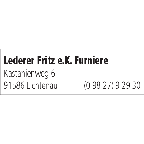 Fritz Lederer e. K. in Lichtenau in Mittelfranken - Logo