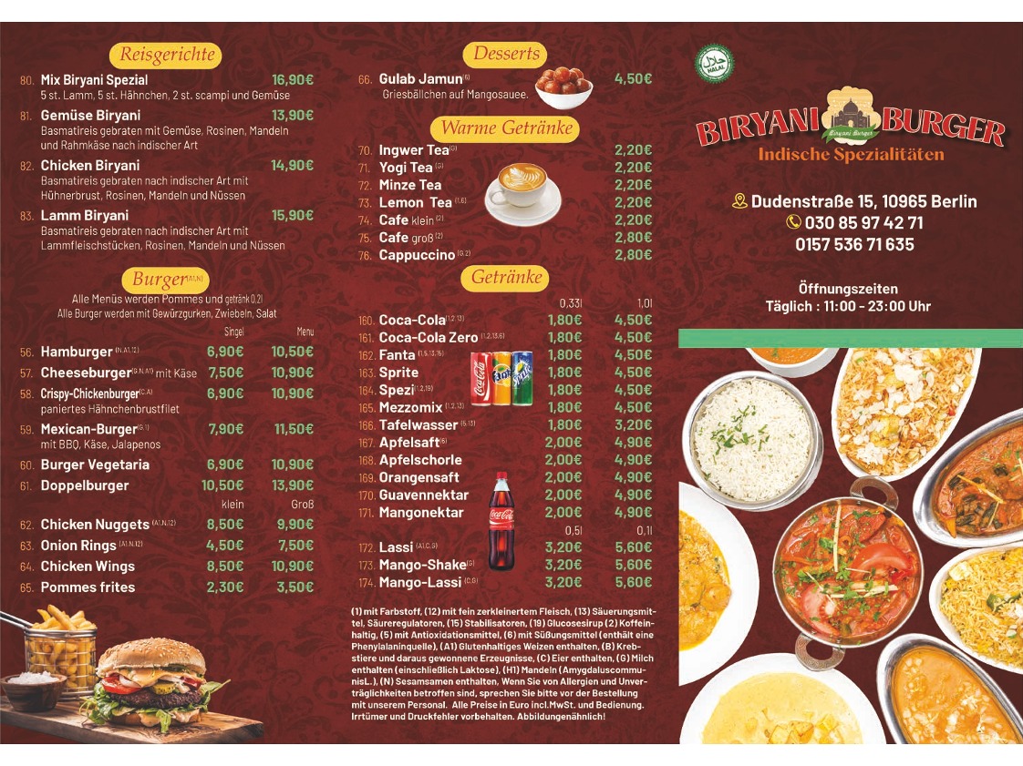 Bilder Biryani Burger