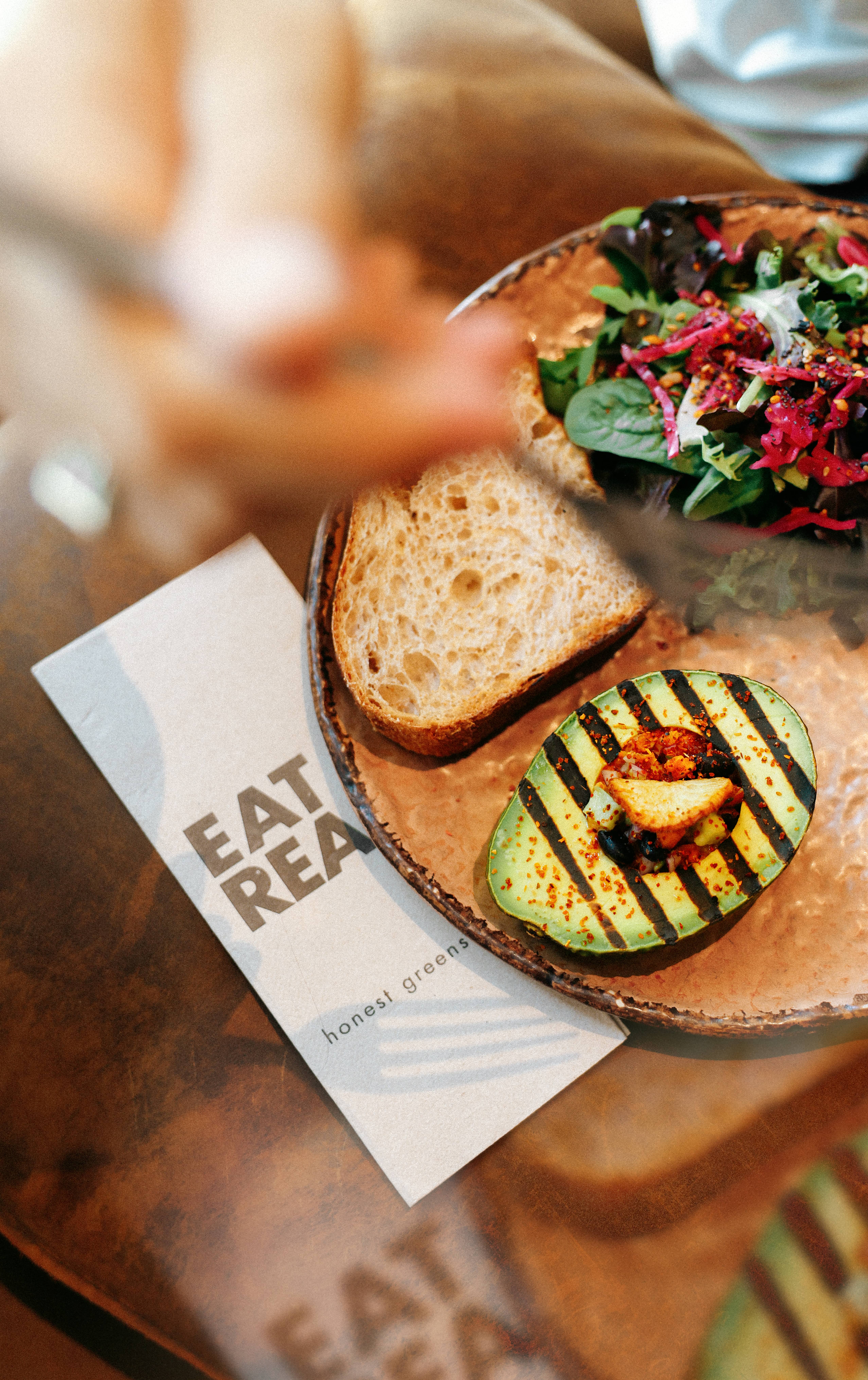 Market Plate with Grilled Avocado Nikkei on the side.