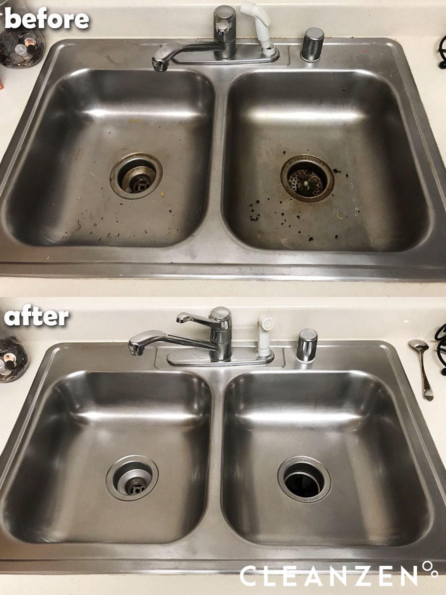 Sink Cleaning Before and After Cleanzen Boston Cleaning Services Boston (617)701-7198