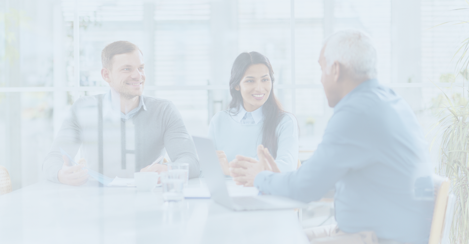 A wealth expert working with clients.