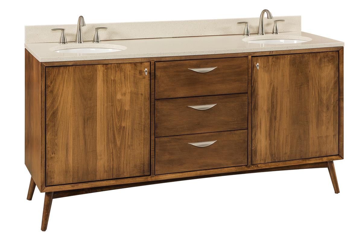 Amish Mid Century Bathroom Vanity