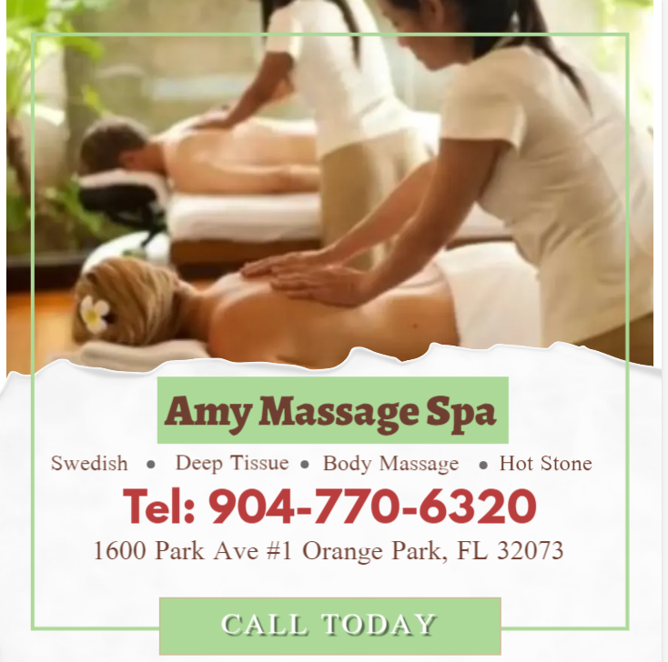 Our traditional full body massage in Orange Park, FL
includes a combination of different massage therapies like
Swedish Massage, Deep Tissue, Sports Massage, Hot Oil Massage
at reasonable prices.