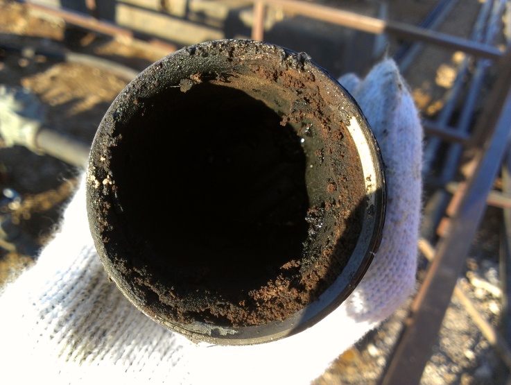 Before WOGI's Paraffin Remediation Solution - PRS Treatment
Paraffin build up in the pipe