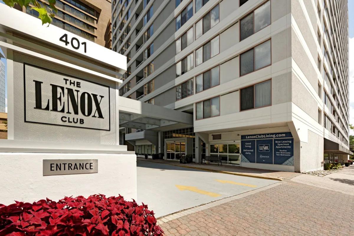 Building exterior at Lenox Club in Arlington, VA 22202