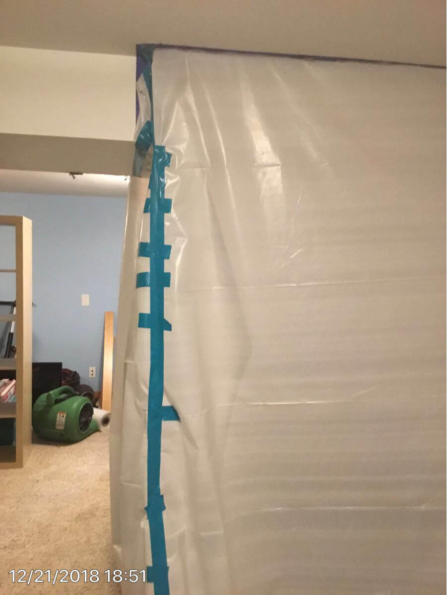 Containment is the key to fighting off mold and further water damage.