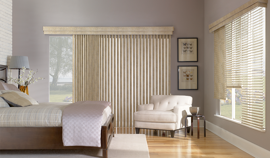 Mix and match vertical and horizontal Blinds by Budget Blinds to finish off any space with a cohesive design that is sure to meet all of your light and privacy control needs!
