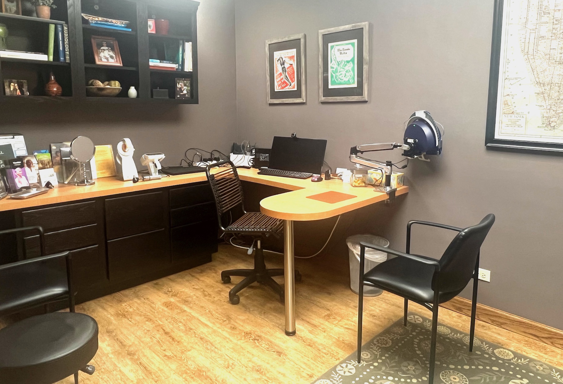 The Audiology Associates of Deerfield hearing booth for hearing consultations