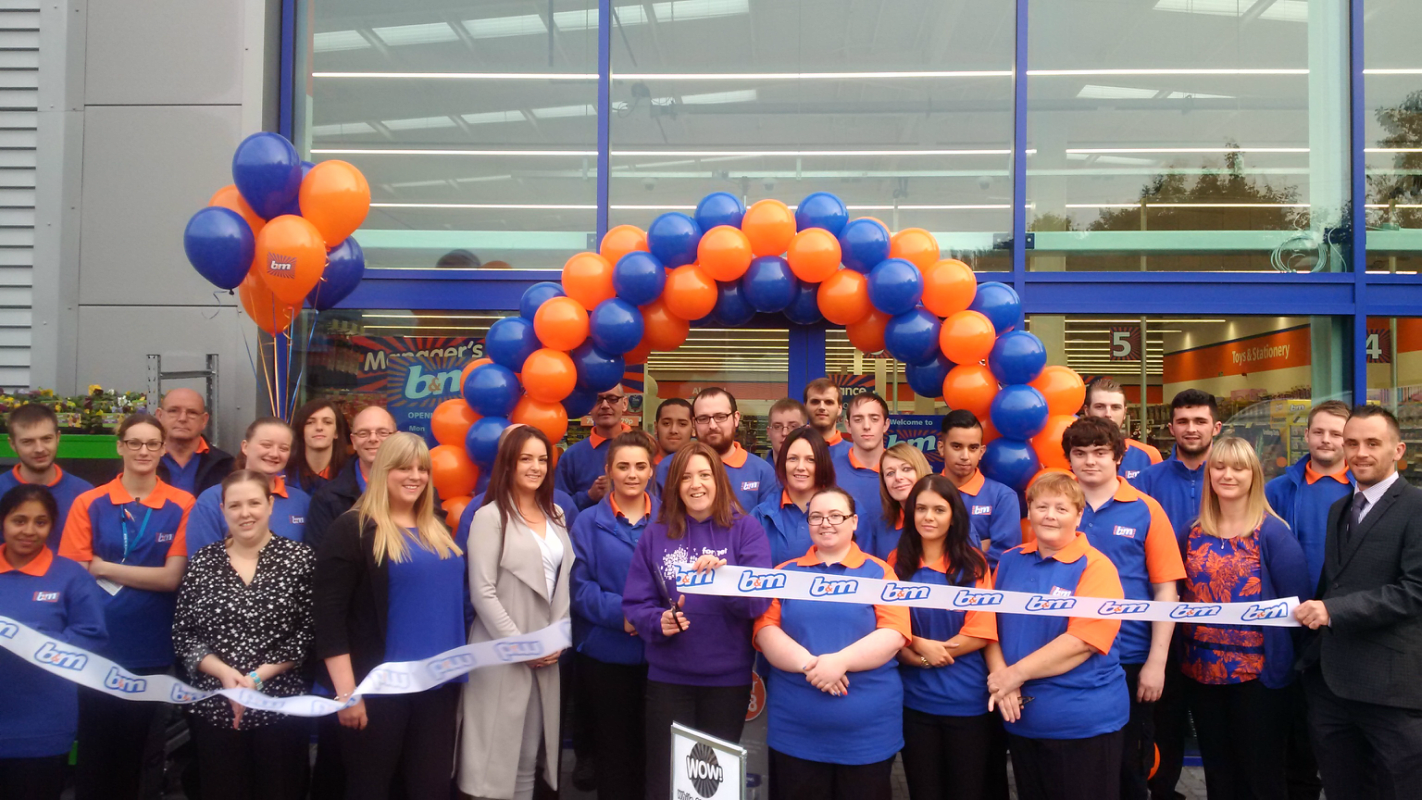 B&M's newest store in Brighouse, West Yorkshire was opened by special guest Nicky Fox from local charity Forget Me Not Children's Hospice.