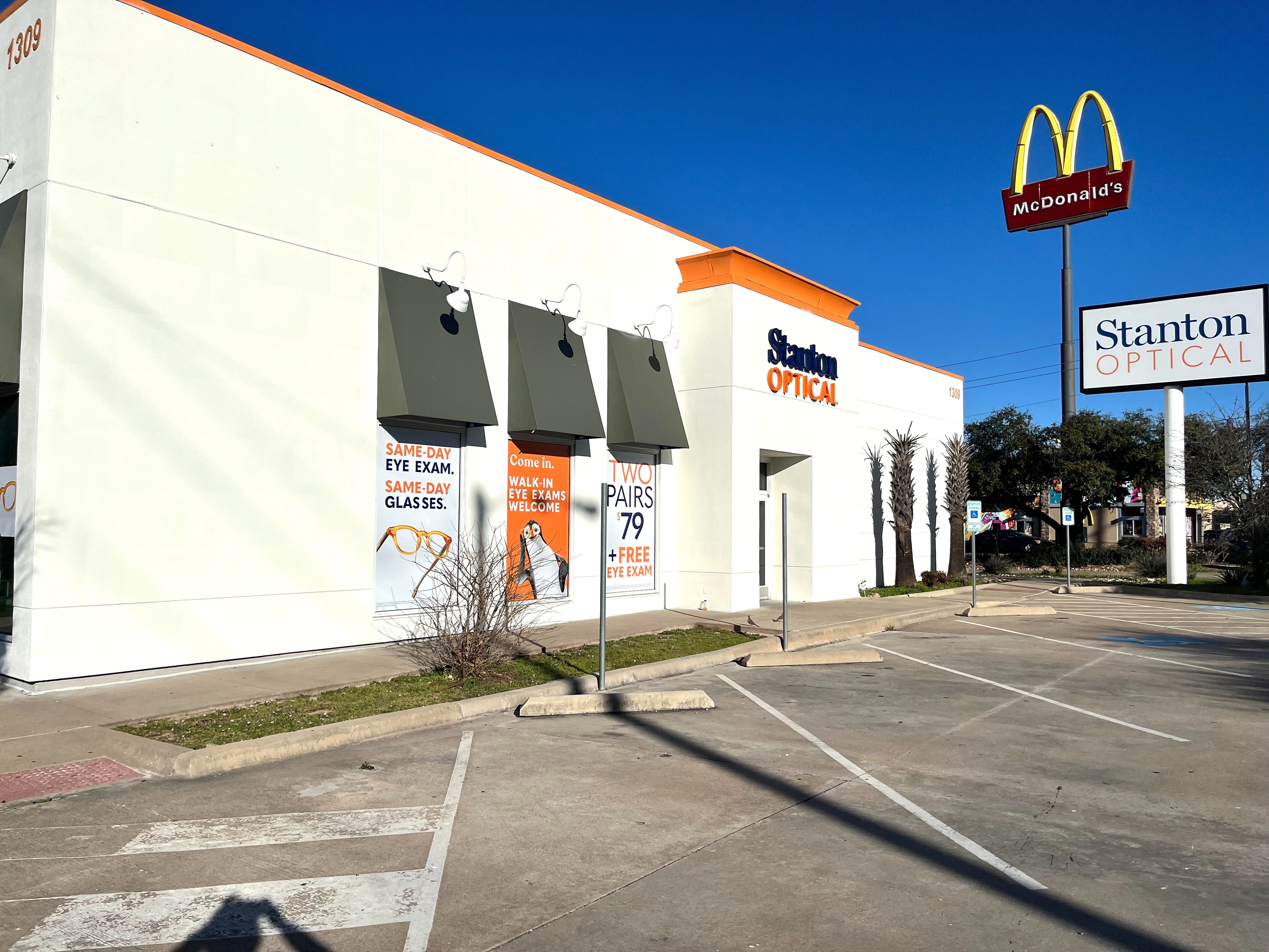 Storefront at Stanton Optical Store DeSoto TX 75115