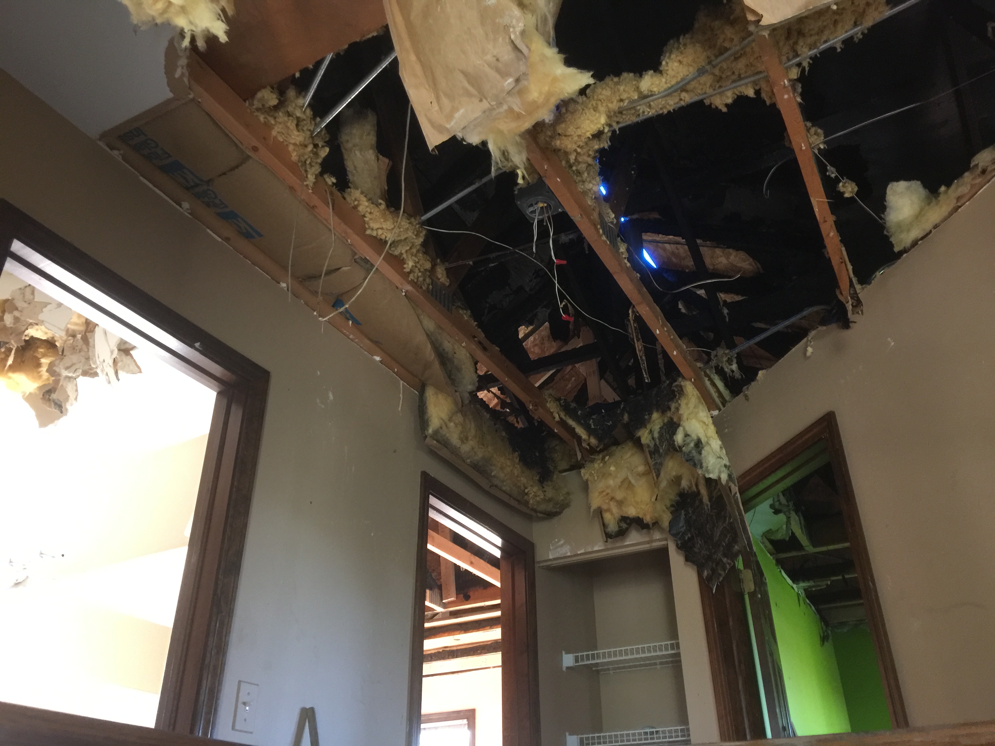 Ceiling damage due to water. #SERVPRO was there to help.