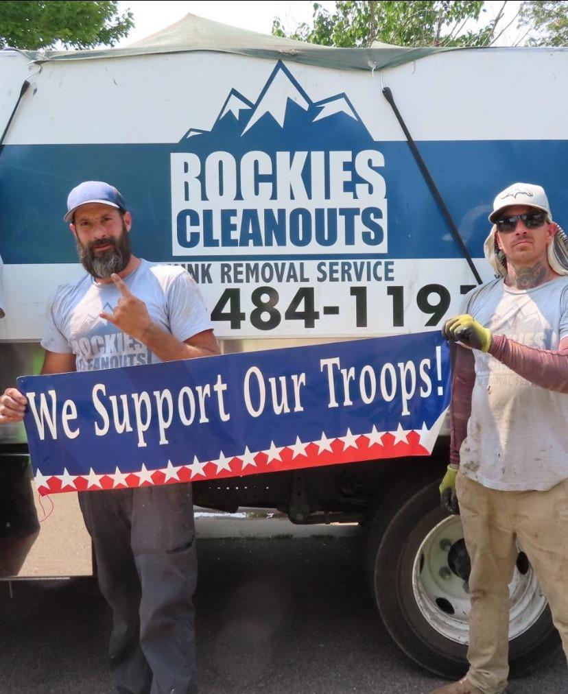 Rockies Cleanouts Junk Removal Services is Veteran owned and supports our troops!