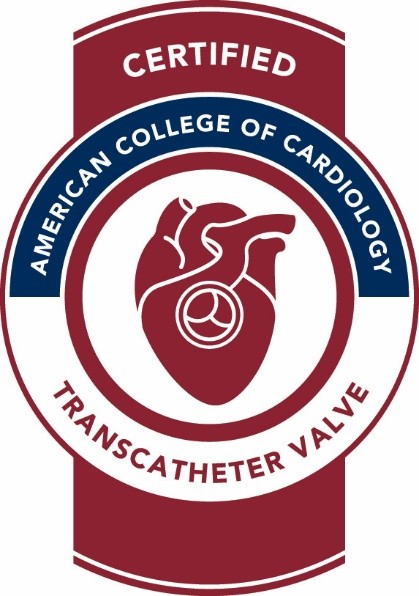 American College of Cardiology–Certified Transcatheter Valve Center badge 