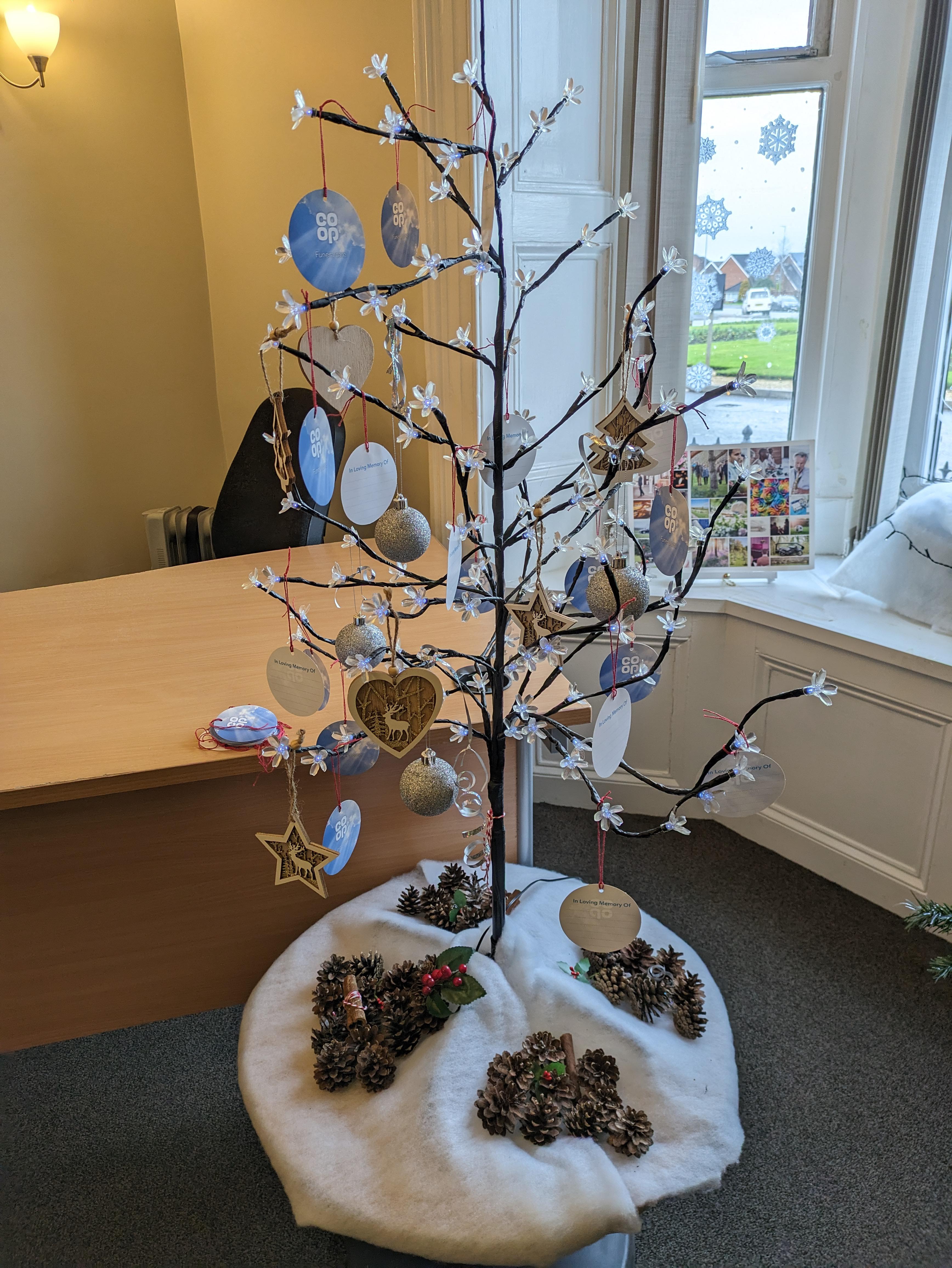 Our memorial tree within the branch. Congleton Funeralcare Congleton 01260 270290
