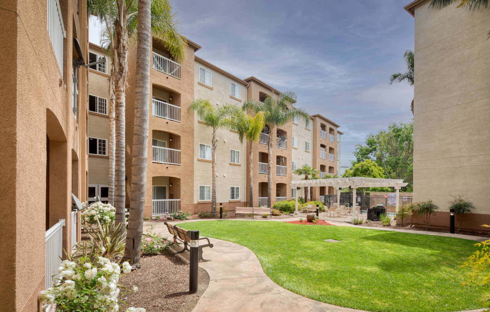 Courtyard at Hayward Village Senior Apartments in Hayward, CA