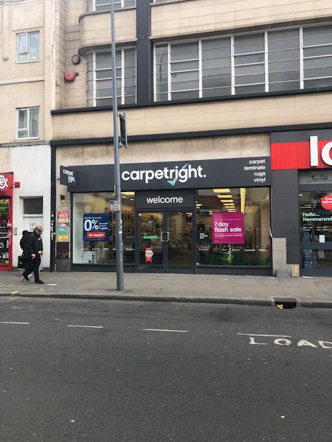 Carpetright Hammersmith 020 3892 4894
