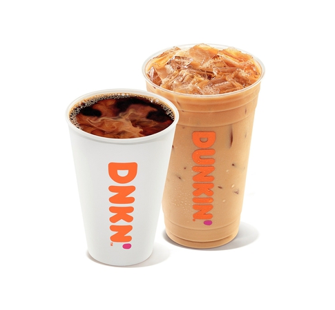 Dunkin' Hot Coffee and Iced Coffee with Flavor Shot and Flavor Swirl