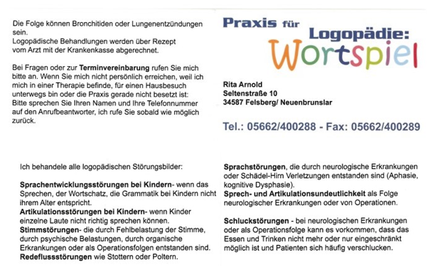 Bild 2 Praxis für Logopädie Wortspiel Rita Arnold in Felsberg